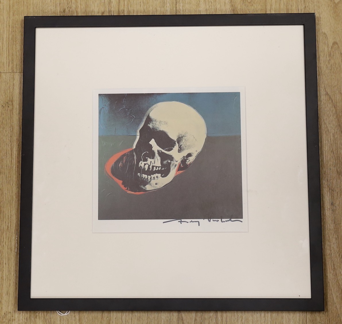 Andy Warhol (1928-1987), signed print, 'Skull' from a VIP Book, published 1986, 21 x 22cm, with COA